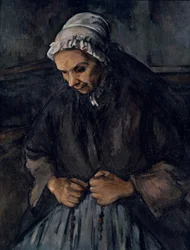 Alte Frau mit einem Rosenkranz, ca. 1896